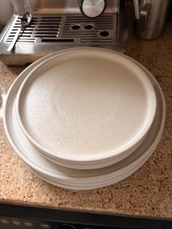 CB2 stoneware plates and dishes - 6 total