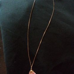 Rhodochrosite Pendant Necklace 