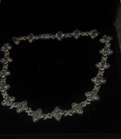 18 k Gold Plated Infinity Link Clover Necklace 