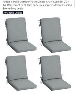 New set of 4 outdoor chairs cushions