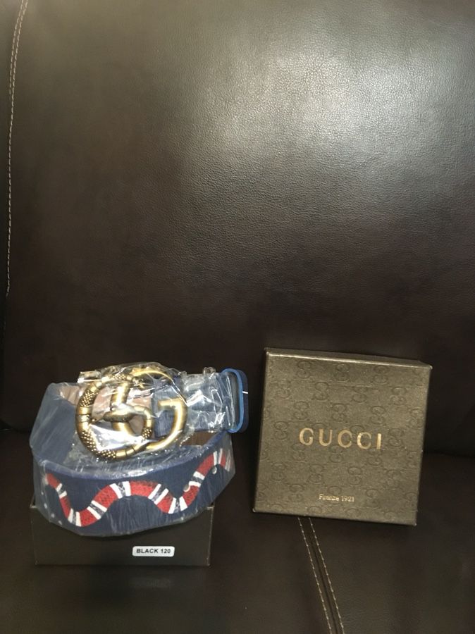 Blue/Gucci belt