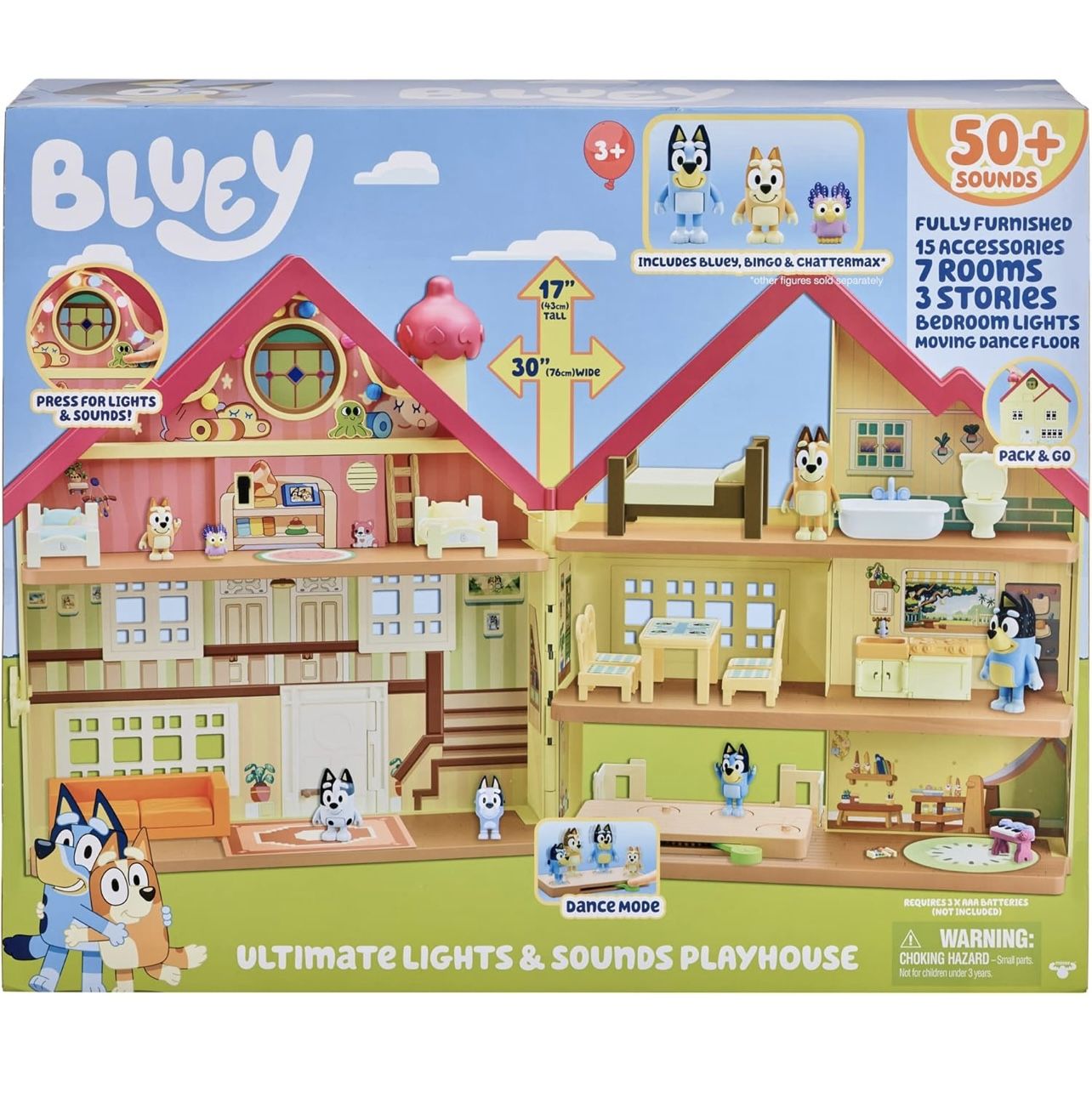 Bluey lights and Sounds Playhouse Set