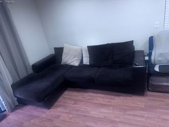Couch with Chaise and Accent Chair