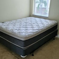 NEW QUEEN-SIZE PILLOW TOP MATTRESS AND BOX SPRING 🆕️
