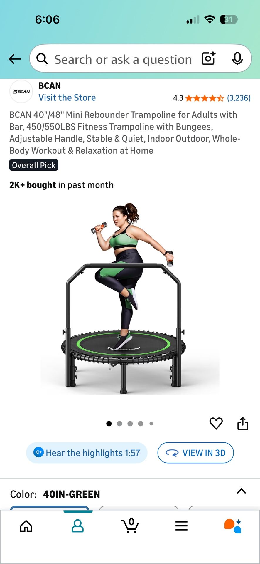 40” Rebounder (Trampoline)