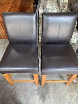 2 leather chairs $20 for both