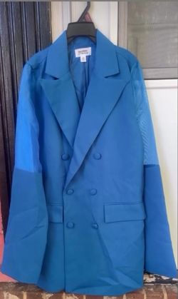 Sky blue Silk Blazer