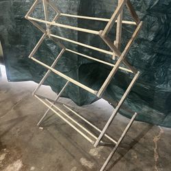 Folding Wooden Clothes Drying Rack
