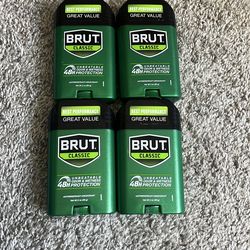 BRUT Anti-Perspirant Deodorant Stick Classic Scent 2 oz Exp