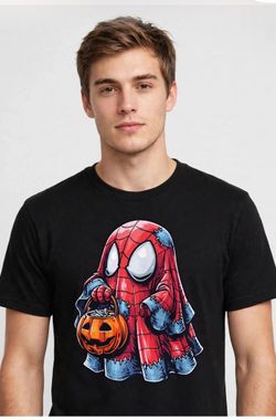 Spider-Man Ghost Halloween Graphic T-Shirt