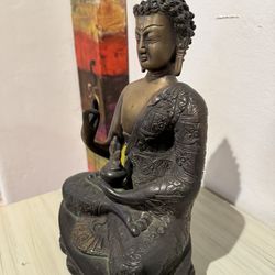 Beautiful Brass Art Buddah 7”x12”
