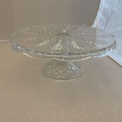 Pedestal Cake Plate - Vintage Lead Crystal