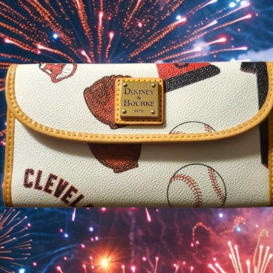 Dooney & Bourke Vintage Cleveland Indians Wallet With Chief Wahoo!