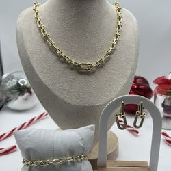 Set TIFF De Oro Laminado 14k