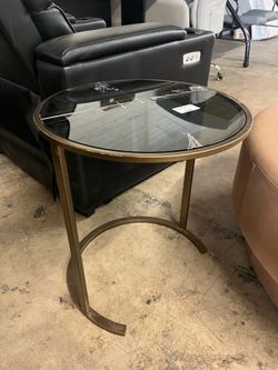 Bronze Glass Side Table