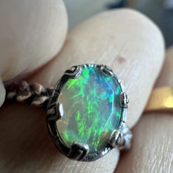 Ethiopian opal ring 