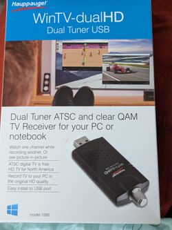 HAUPPAUGE WinTV-DualHD Dual USB 2.0 HD TV Tuner for Windows PC 1595,Black
