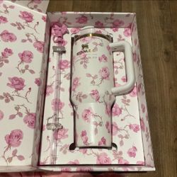 Stanley X Love Shack Fancy Tumbler - Ribbon Rosa - Brand New In Box!