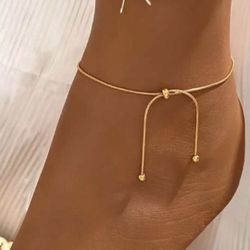 Chic Gold Adjustable Anklet 