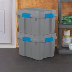 Container Tote Heavy Duty Stackable 20 Gal With LATCH 
