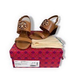 NIB Tory Burch METAL MILLER 65MM WEDGE VEG LEATHER Size 11