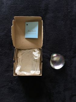 Handcrafted glass seashell paperweight