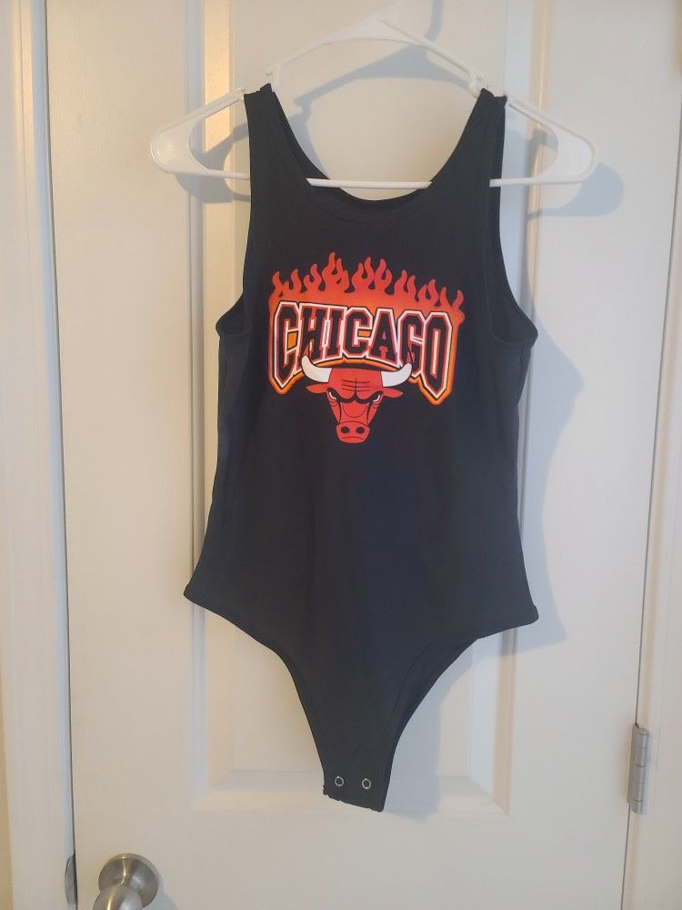 NBA Ultra Game Chicago Bulls Bodysuit Sz M (Ts-E3)