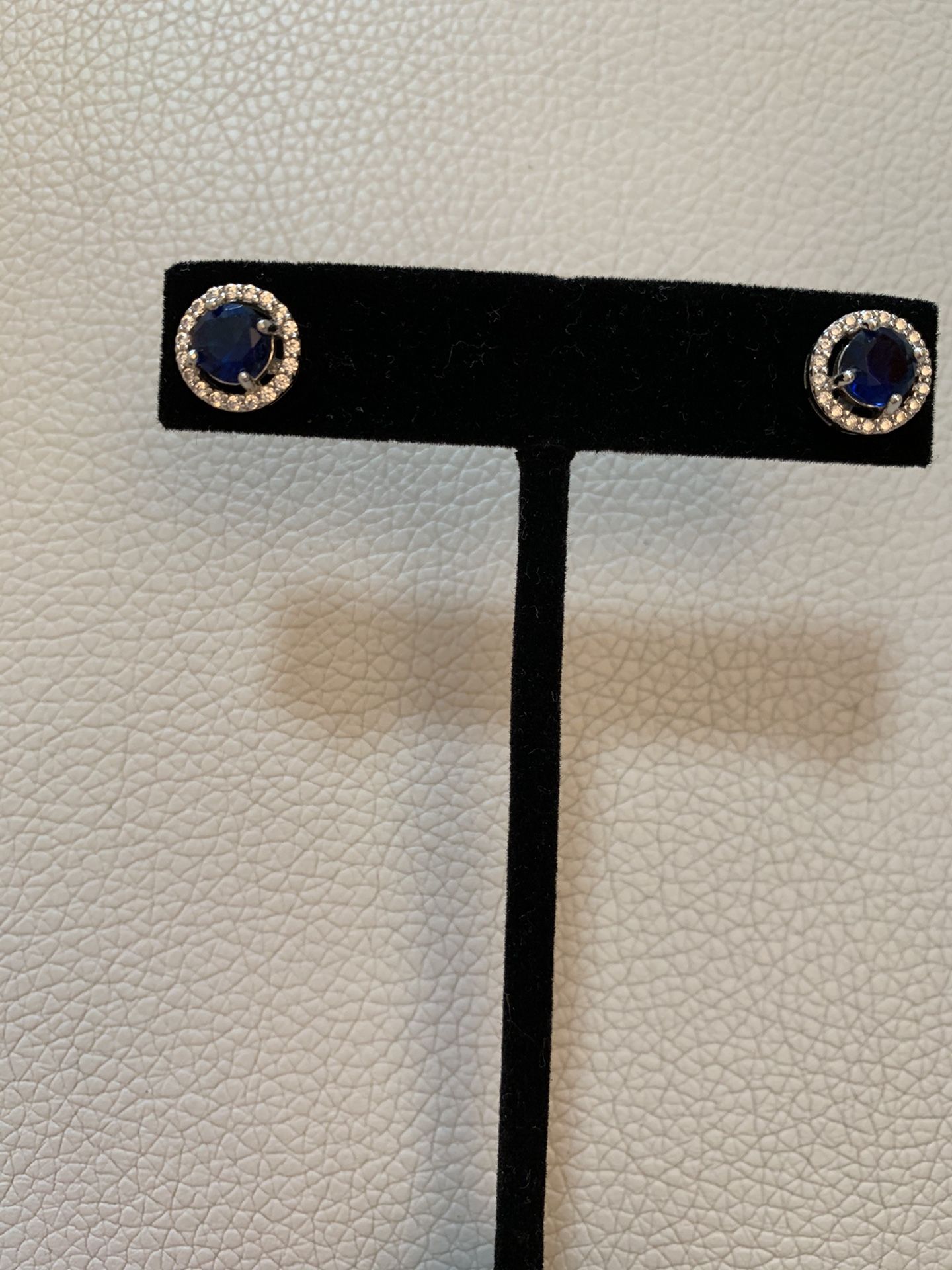 NEW- blue halo earrings studs