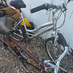 2 bicycles 1 men 1 women