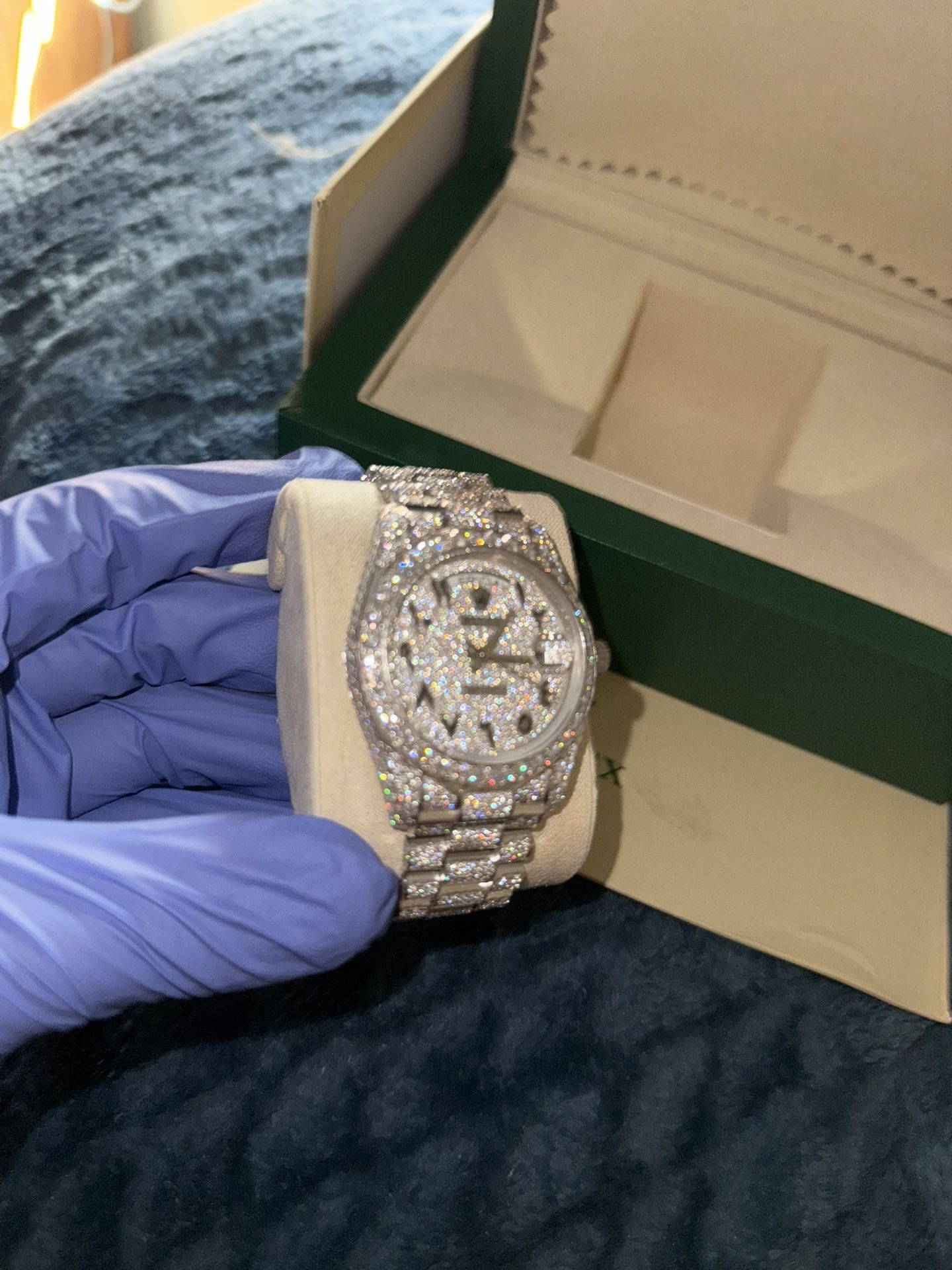 Mens Luxury Moissanite Watch
