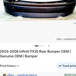 2003-2008 Infiniti FX35 Rear Bumper