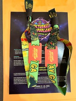 Nocturnal Wonderland GA Wristbands