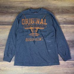 Harley-Davidson Vegas Long Sleeve T-Shirt Men's Large Gray