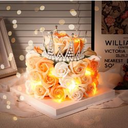 Preserved Flowers Bouquet Cake