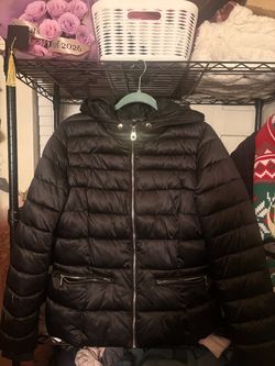 Black Hooded Puffer Jacket