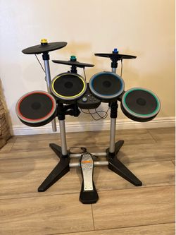 Rock Band 4 PS4 Wireless Drum Kit With Pro Cymbals, Pedal & Drumsticks