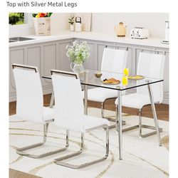 Modern Dining Table White/glass