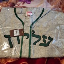 Supreme Mitchell & Ness Wool Baseball Jersey Grey Green Xxl