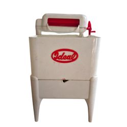 Vintage Ideal Toy Washing Machine Mechanical Washer Wind Up Hand Crank