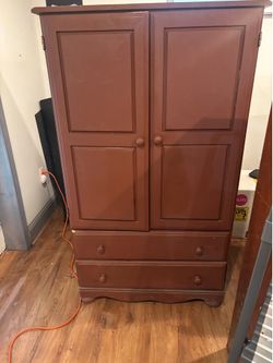 Wood wardrobe or storage chest