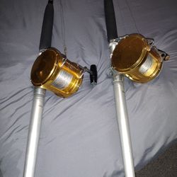 2 Penn International 80T matching Custom Rods 
