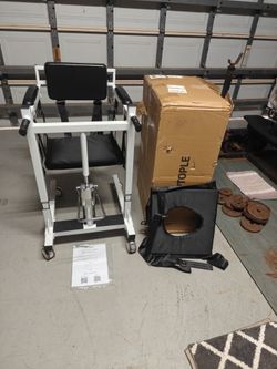 Toptople Patient Lift Transfer Chair, Hydraulic 400LB Home Care Chair