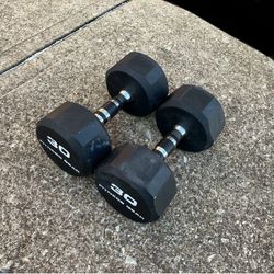 30 lb dumbbells dumbbell Set Rubber Ibs weights weight 30lb 30lbs pair pounds # Fitness Gear