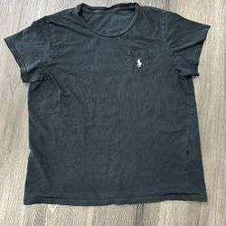 Polo Ralph Lauren Black Cotton Jersey Men's T-Shirt Pocket Logo