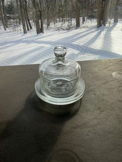 Princess House Heritage small round covered butter dish