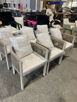 Brand new Coleon Outdoor Patio Dining Chair With Cushions (Set of 6) $499 🔥🔥🔥Second Location : Sweet Home Prime Furniture 🌸1627 Columbia College