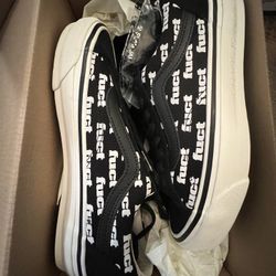 Vans Old Skool Reissue 36 LX Fuct x Slam Jam Black Marshmallow Size 7