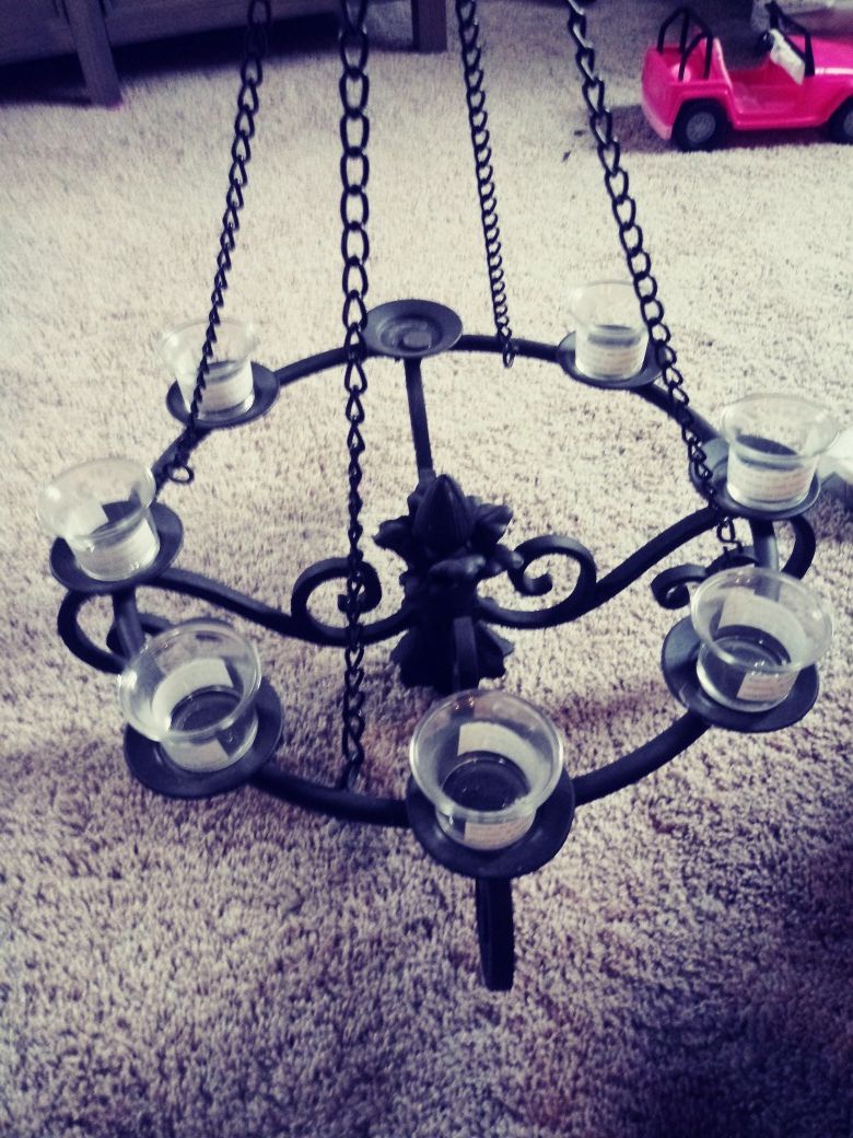 Wrought iron chandelier