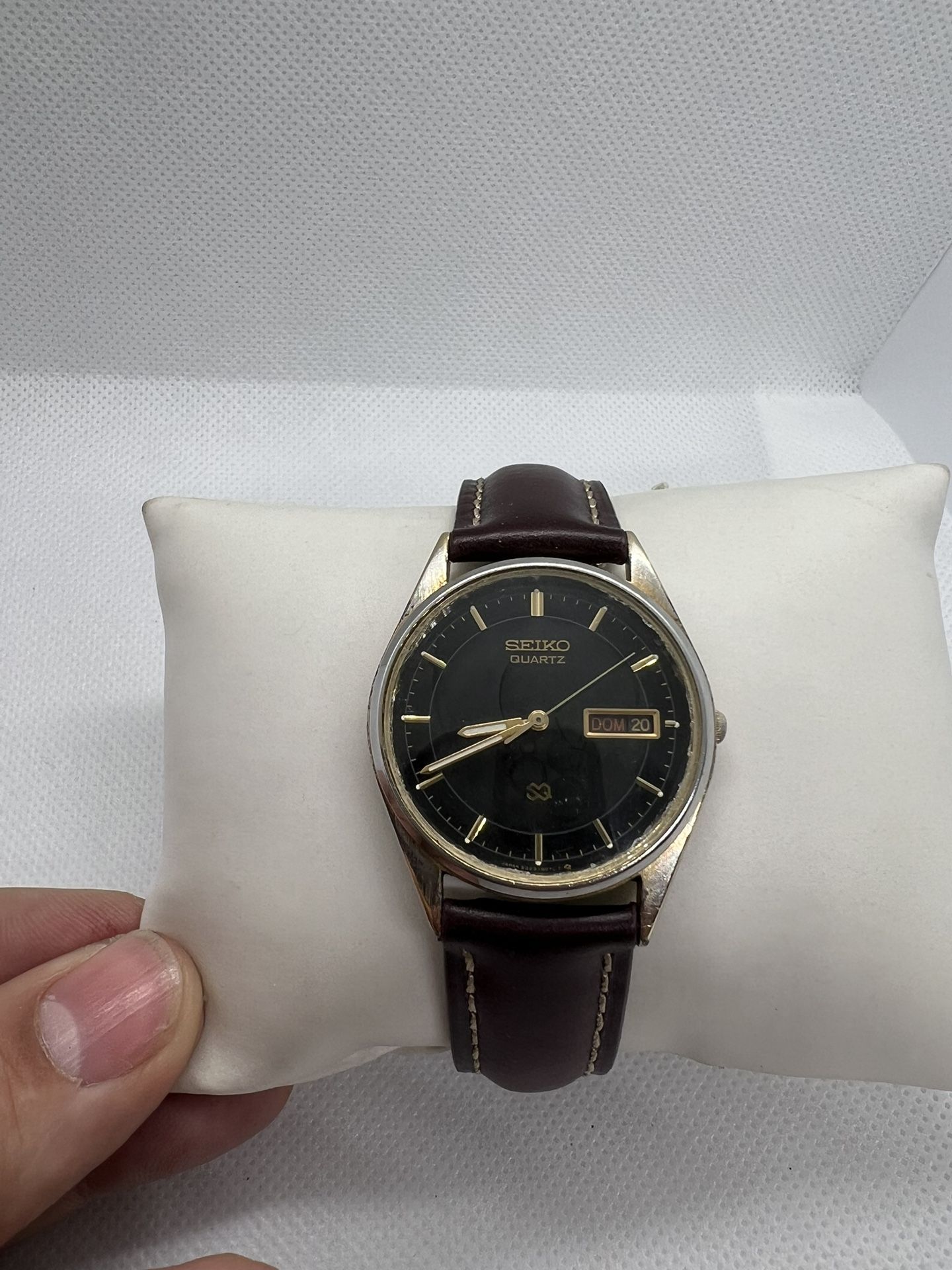 🐻🐻Fancy Vintage President Seiko SQ Men’s Watch Bilingual Day/Date 80s🐻🐻