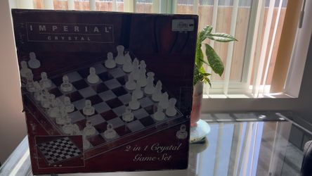 Crystal Chess And Checkers Board